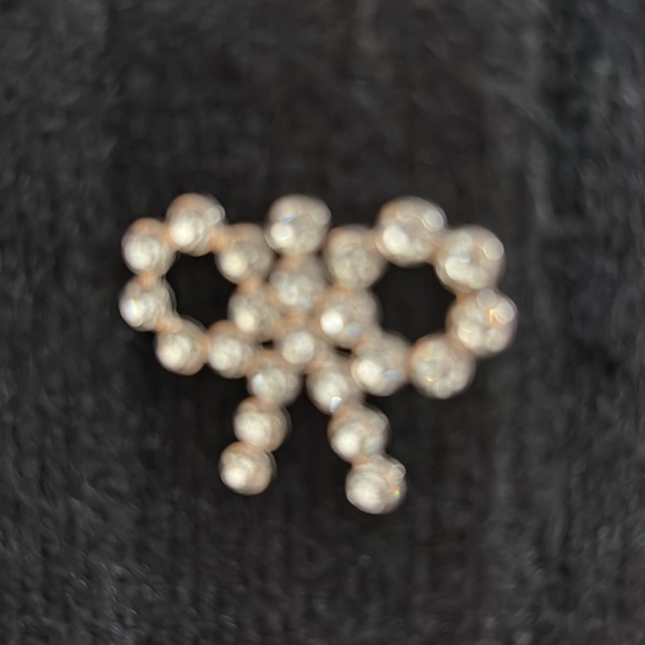 Ann Taylor Festive Holiday Cardigan Sweater with Rhinestone Bow Buttons. NWT - Picture 4 of 10